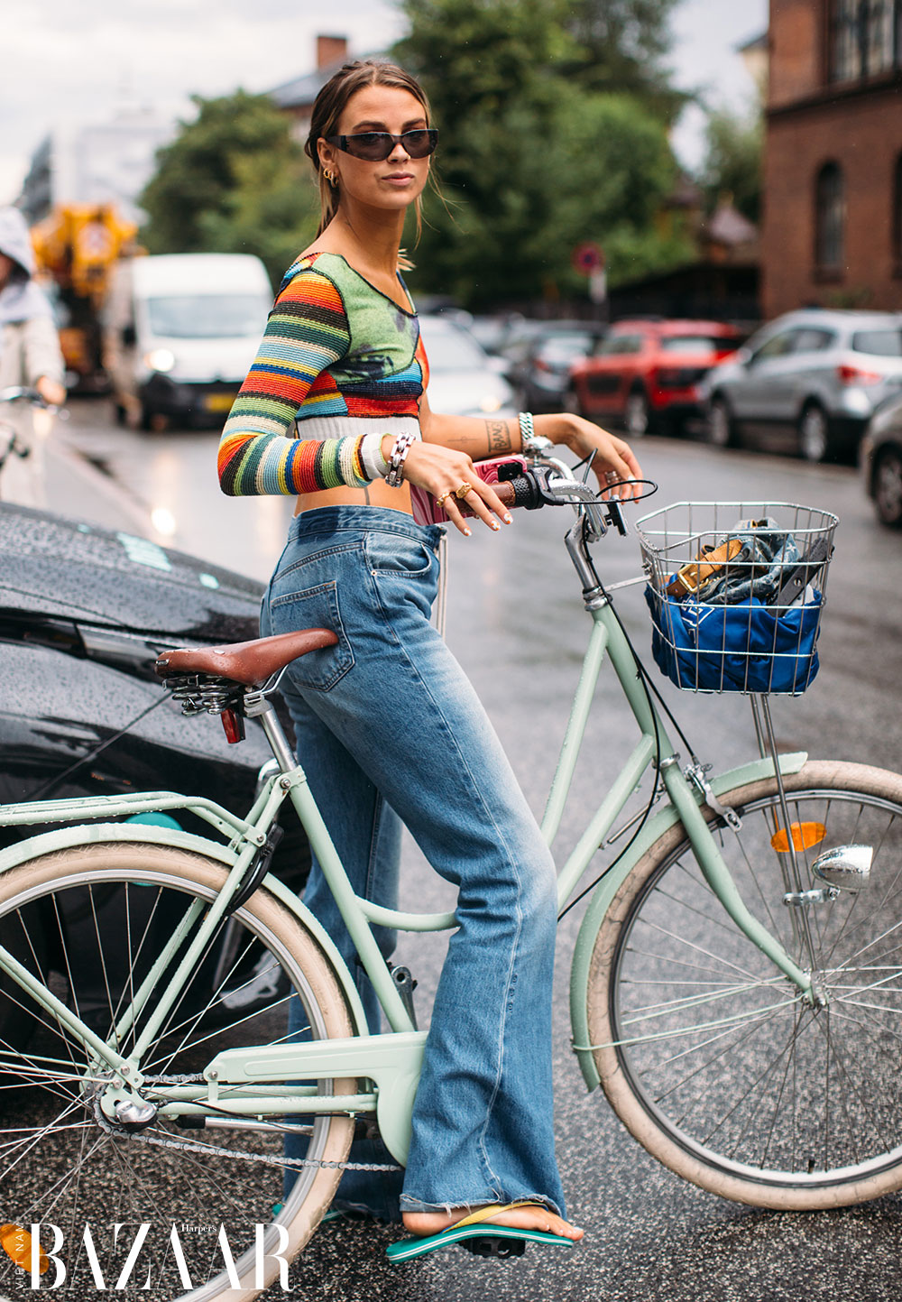Street style của tuần lễ thời trang Copenhagen không thể thiếu xe đạp 6