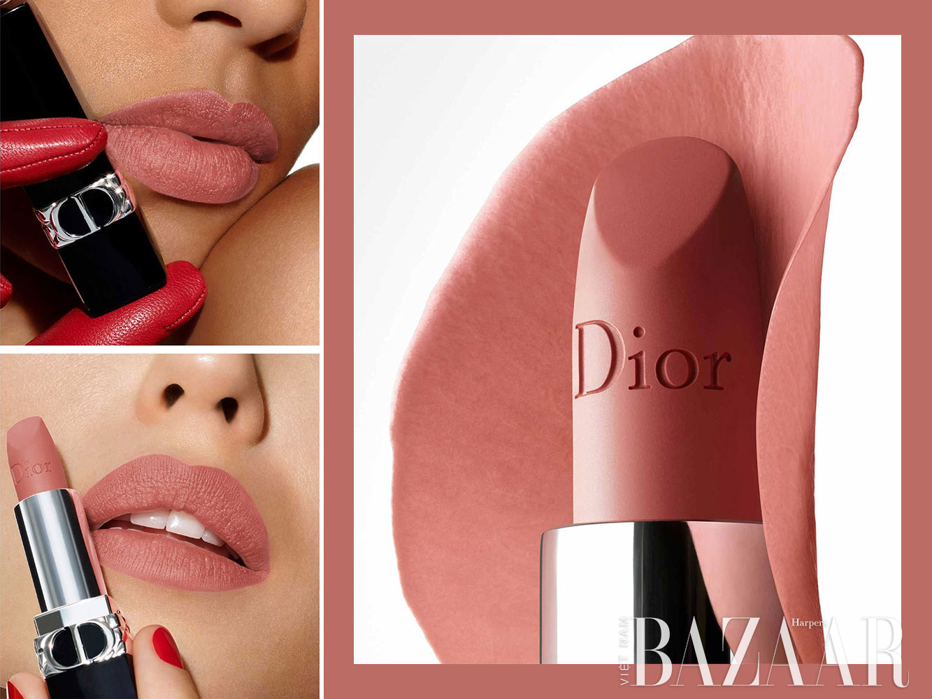Son môi Dior màu nào đẹp: Rouge Dior 100 Matte dạng lì