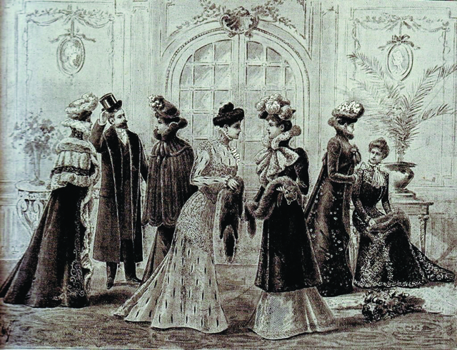 Cuối thế kỷ XIX Thời nữ hoàng Victoria, việc mặc áo lông thú ra ngoài trở thành mốt, chứ không chỉ mặc lót bên trong như trước.