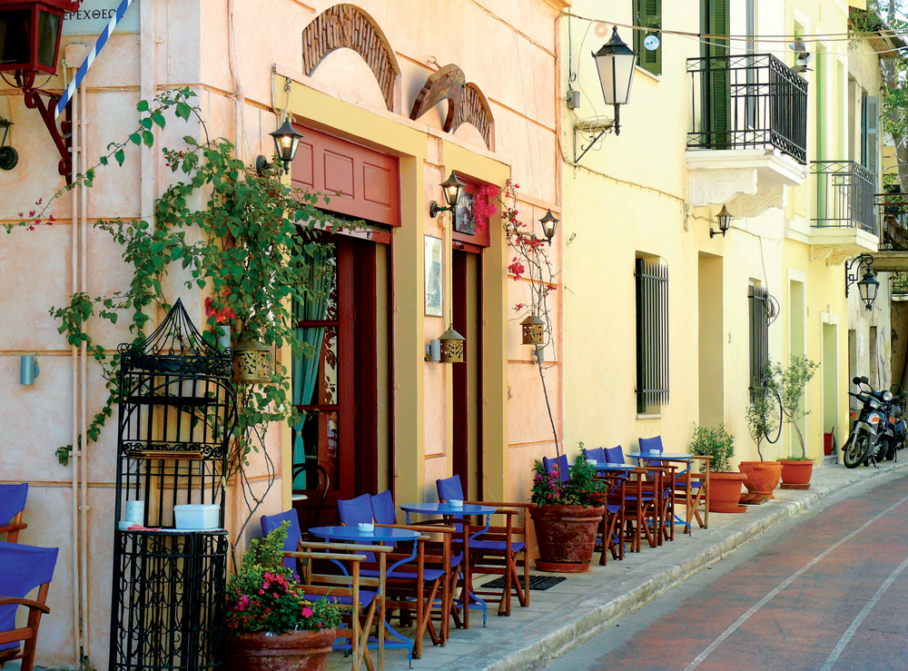 Một nhà hàng truyền thống của Hy Lạp nằm khiêm tốn ở một góc nhỏ của khu phố Plaka 