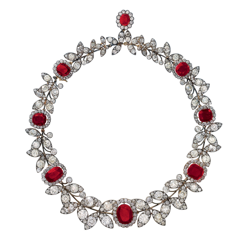Vòng cổ đính ruby và kim cương, Rita Hayworth