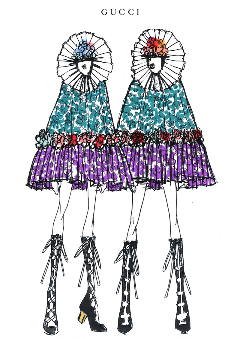 Gucci tiết lộ bản vẽ thiết kế trang phục cho tour diễn của Madonna   Harpers Bazaar Việt Nam