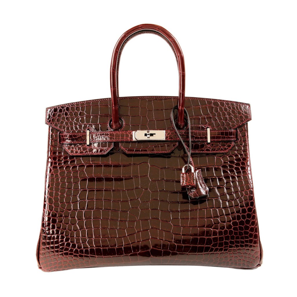 Túi Hermès Bordeaux Porosus Crocodile Birkin