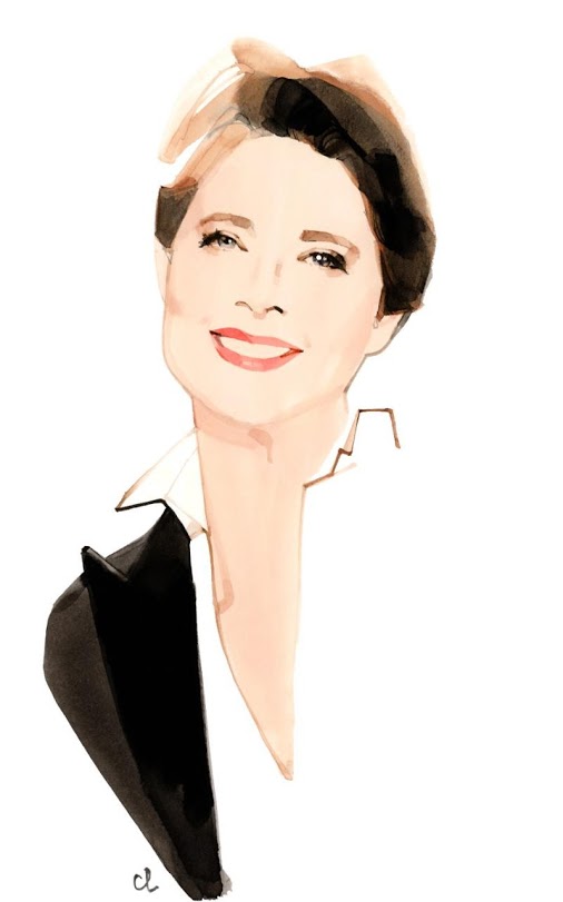 Hình illustration concept của Isabelle Rossellini với vai trò đại diên Lancôme năm nay