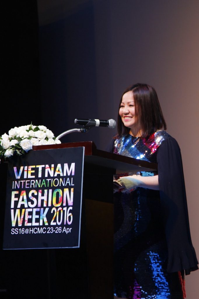 Cô cho biết: "Có thể nói Vietnam International Fashion Week là tuần lễ thời trang có quy mô lớn nhất và chất lượng đạt chuẩn quốc tế nhất từ trước tới nay tại Việt Nam"