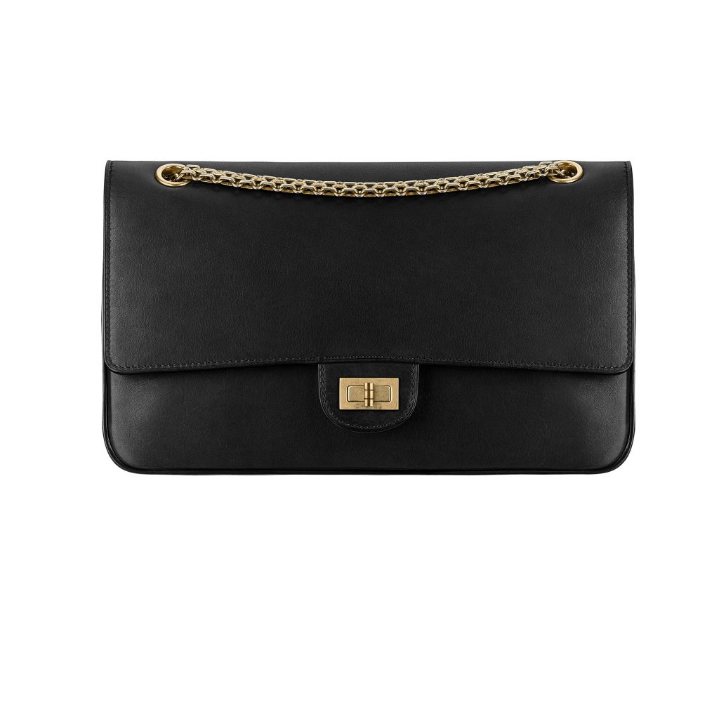 Black soft leather 2.55 bag