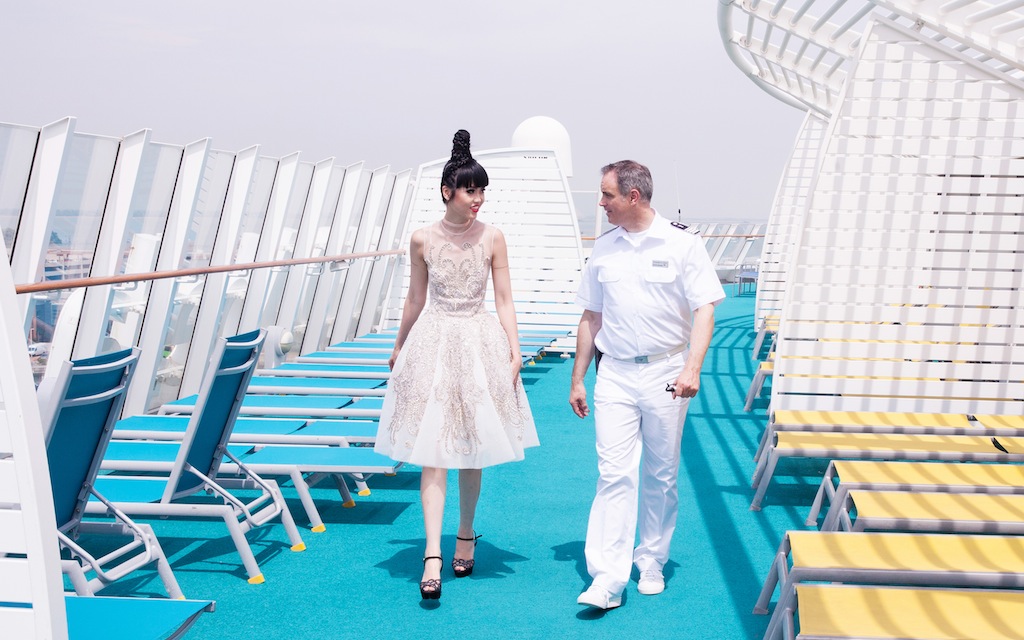 Jessica Minh Anh visits Aida Cruises in Venice 10