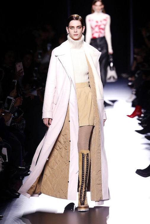 PARIS, FRANCE - MARCH 6: A model walks the runway during the Hermes designed by Nadège Vanhee-Cybulski show as part of the Paris Fashion Week Womenswear Fall/Winter 2017/2018 on March 6, 2017 in Paris, France. (Photo by Estrop/Getty Images)