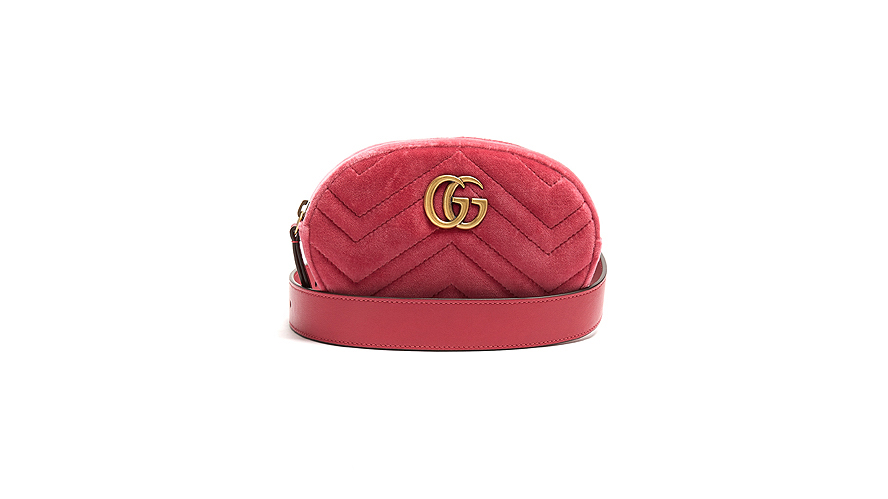 Gucci GG Marmont Quilted Velvet Belt Bag