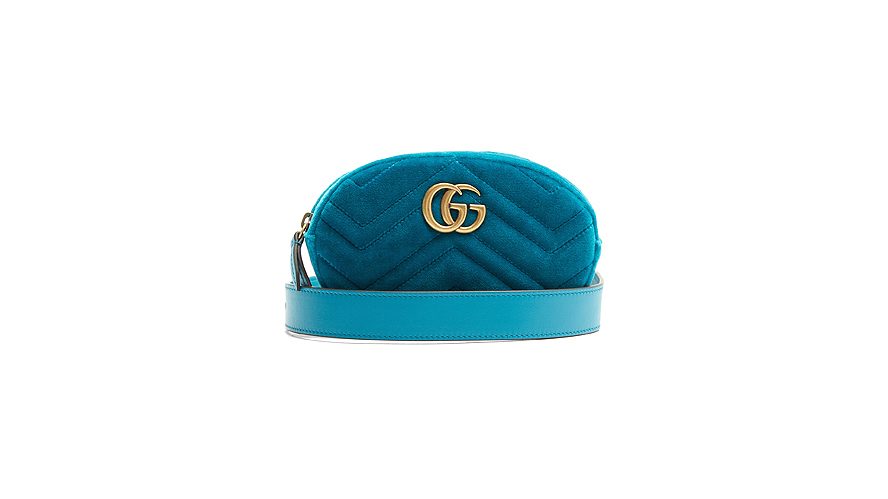 Gucci GG Marmont Quilted Velvet Belt Bag