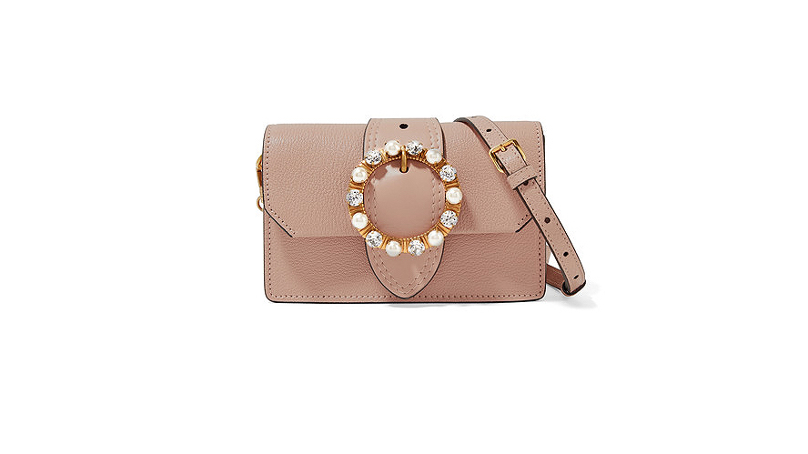 Miu Miu Embellished Miu Lady Cross-Body Bag