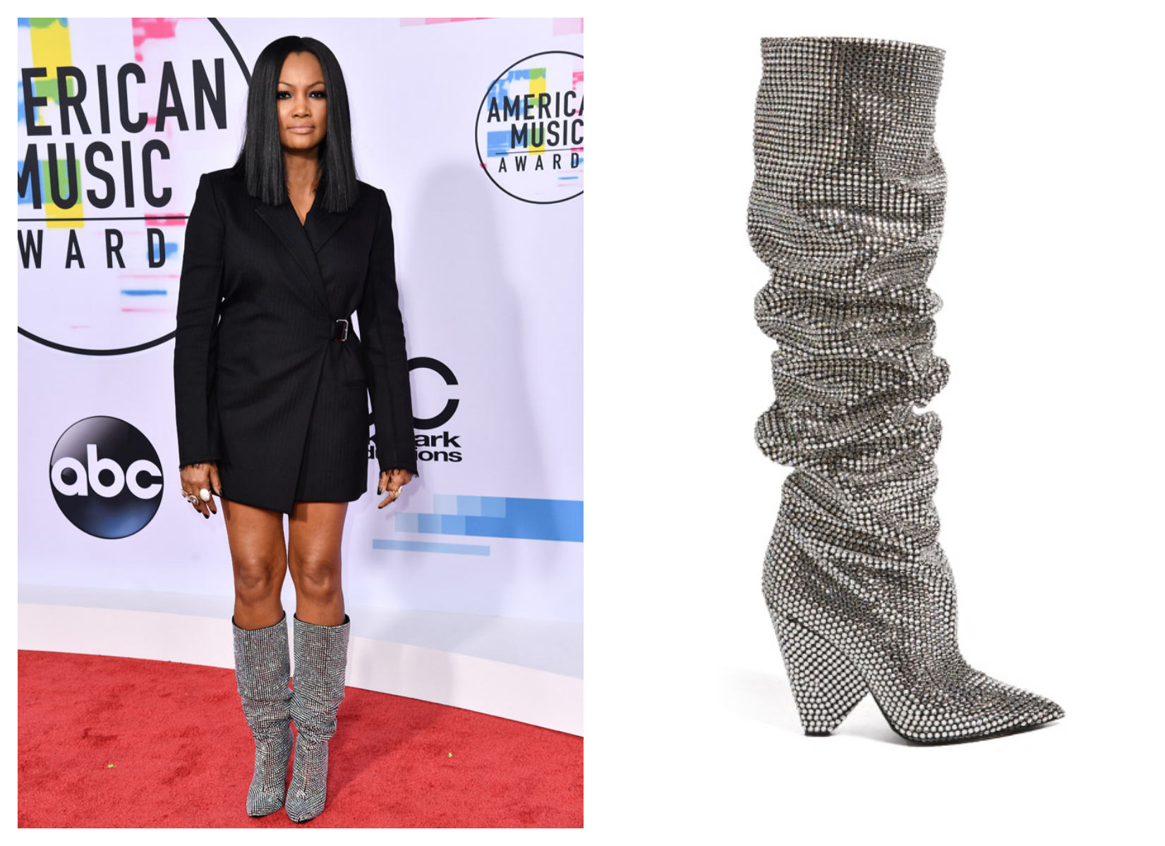 “Cơn sốt” Saint Laurent Niki boots lấp lánh vẫn chưa hề giảm nhiệt khi nữ diễn viên Garcelle Beauvais xuất hiện trẻ trung trên thảm đỏ AMA. Thật khó tin khi nữ diễn viên đã bước sang tuổi 51!