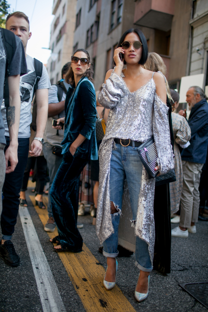 Street style at Milan Fashion Week Spring 2017