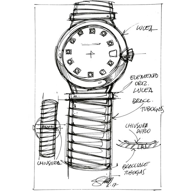 Thiết kế sơ khai của đồng hồ Tubogas.
