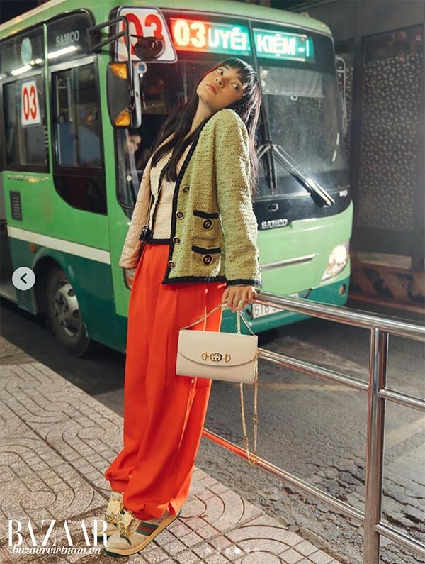 Fashionista Châu Bùi, túi Gucci Zumi, Instagram 03/2019