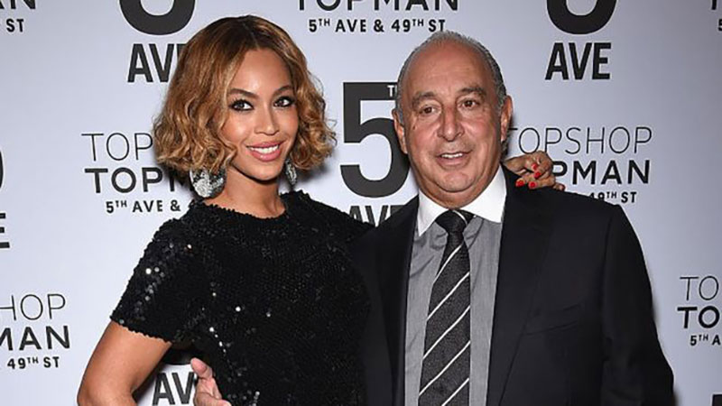 Beyoncé và ngài Philip Green tại buổi lễ ra mắt Topshop, Topman tại Mỹ