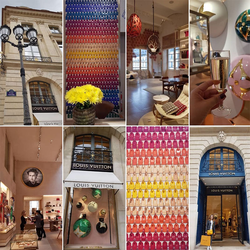 Không gian tại cửa hàng Louis Vuitton Place Vendôme. Ảnh: Instagram @isaphilou