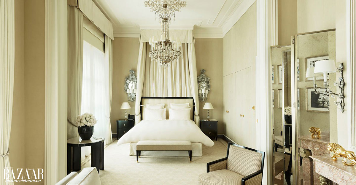 Thiết kế căn suite Coco Chanel theo phong cách tối giản (minimalist) với hai màu beige và đen monochrome