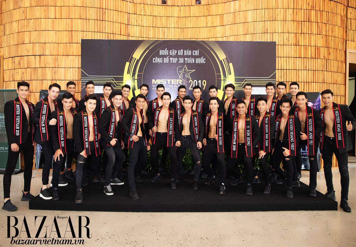 Can you provide information about the top 30 contestants in the Mister Vietnam 2019 competition and their collaboration opportunities?