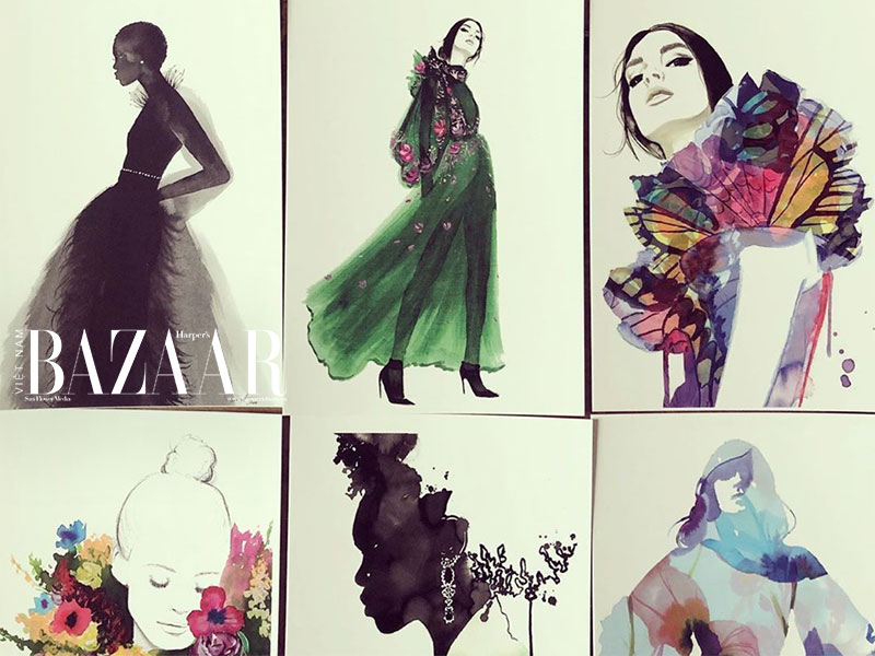 Tham gia cùng Harper\'s Bazaar và Instagram để khám phá những minh họa thời trang đầy sức sống. Hãy cùng xem các bức ảnh đẹp mắt ủng hộ các nhà thiết kế tài năng nhất.