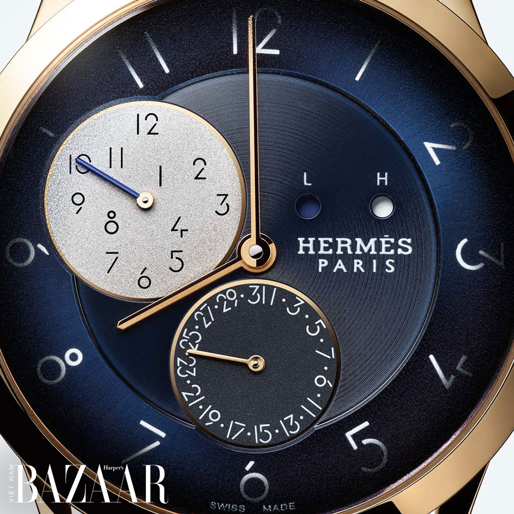 Hermès ra mắt đồng hồ Slim D'Hermès GMT vàng hồng cho 2020 2