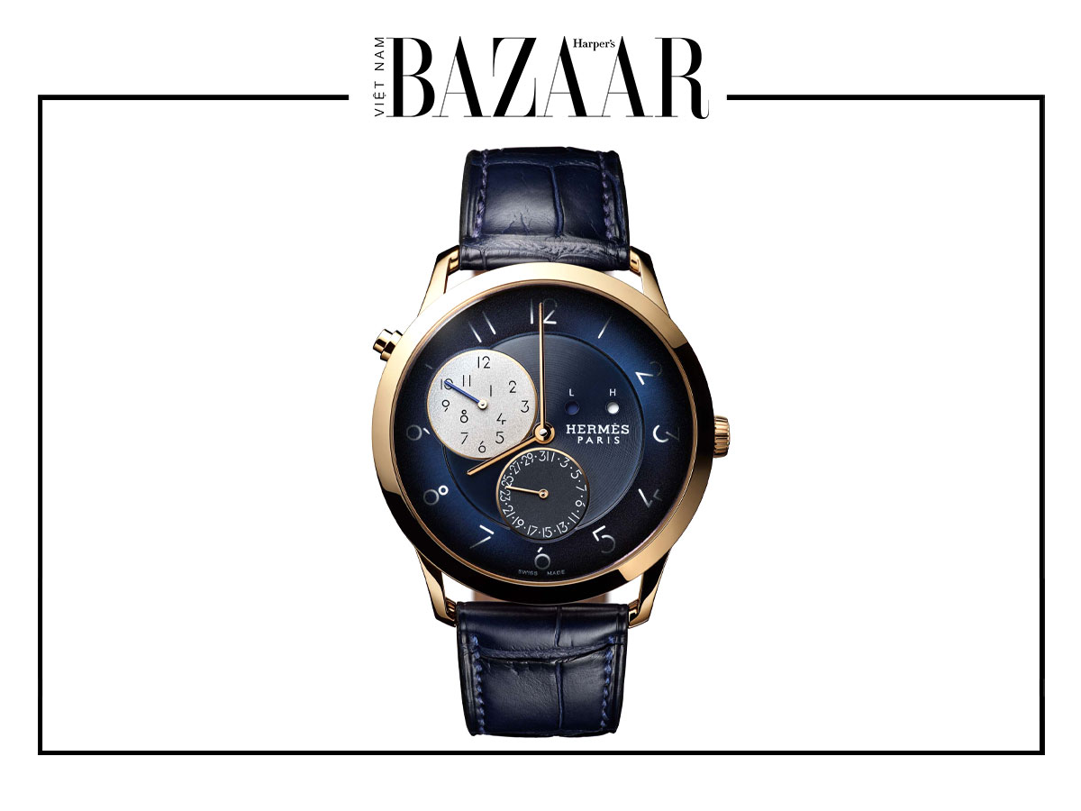 Hermès ra mắt đồng hồ Slim D'Hermès GMT vàng hồng cho 2020 1