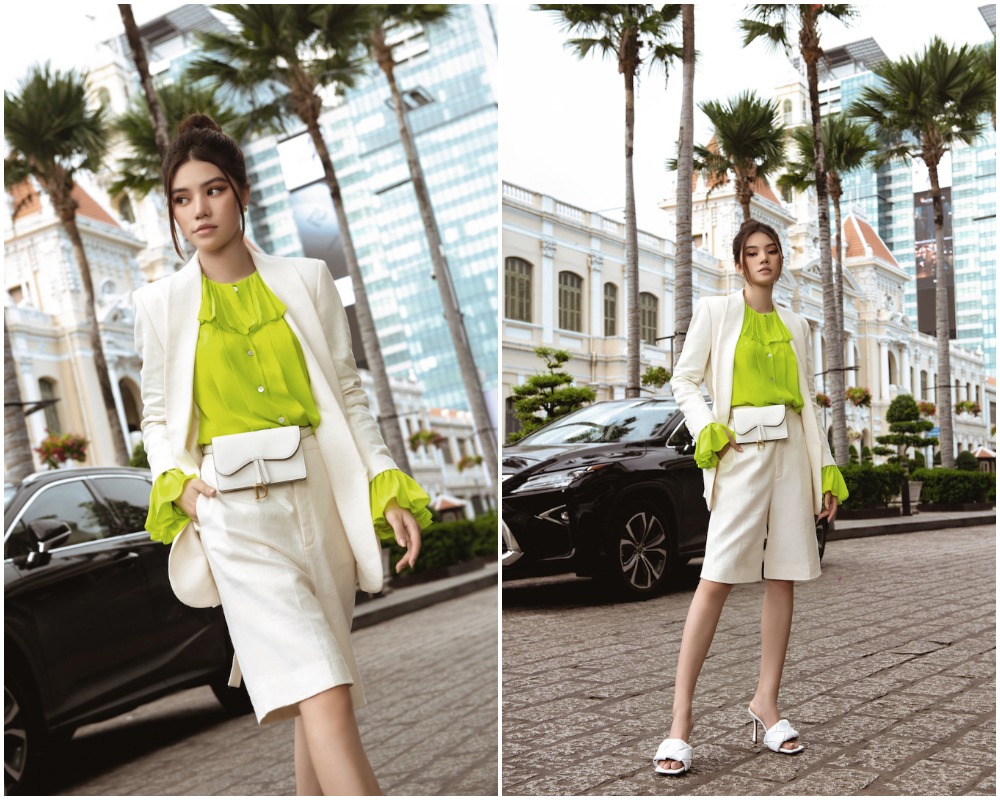 Cách mặc vest mùa hè như Jolie Nguyễn