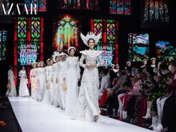 Nhà thiết kế Minh Châu trình diễn bộ sưu tập áo dài Kim Lang tại AVIFW 2020