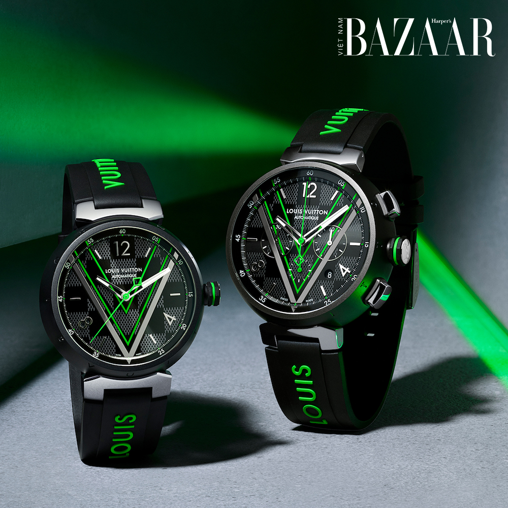 Louis Vuitton giới thiệu đồng hồ Tambour Damier Graphite Race