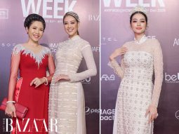 Cách chọn áo dài đi tiệc đẹp như hoa hậu Khánh Vân, Trúc Diễm trên thảm đỏ AVIFW 2020