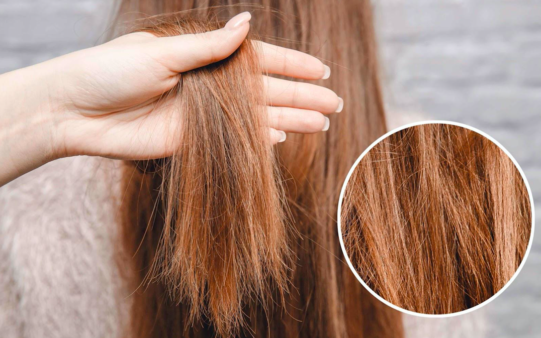 Tác hoảng sợ của nối tóc: Tóc thô và dễ dàng xơ rối, chẻ ngọn