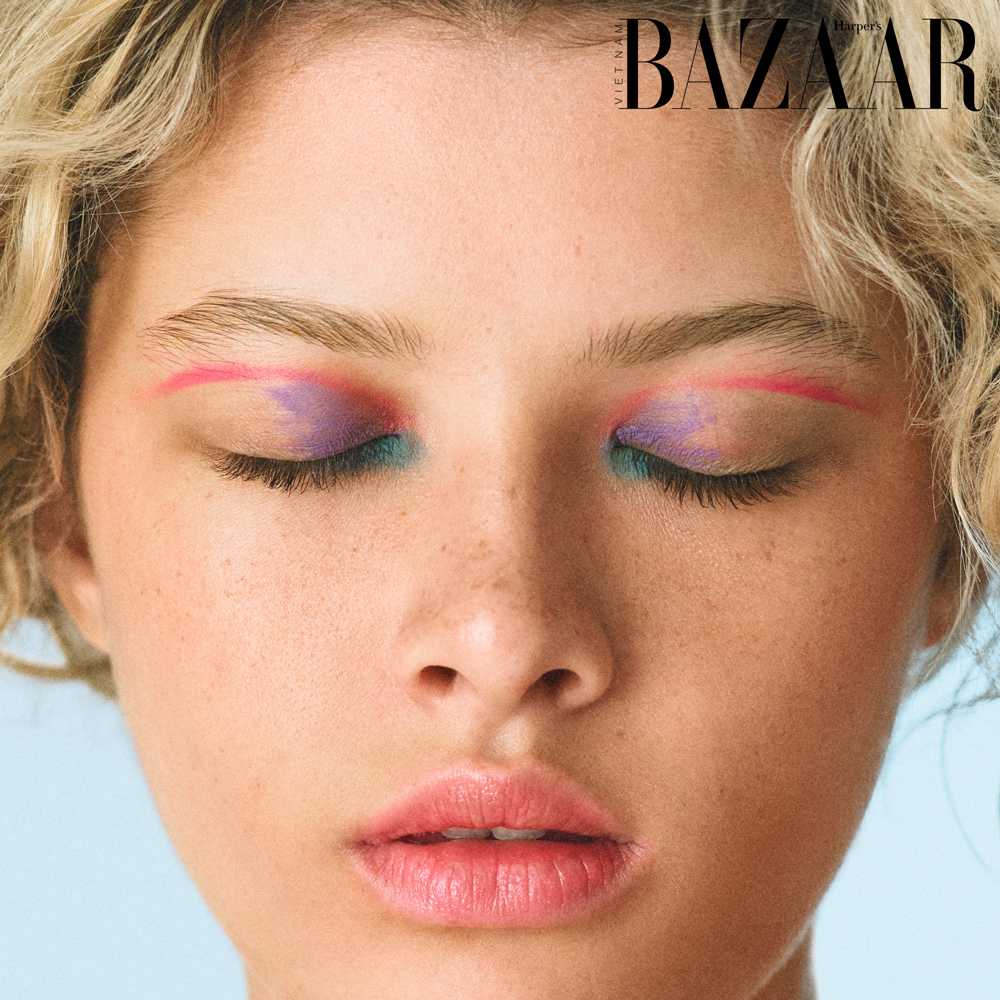 Harper's Bazaar Việt Nam - xu hướng trang điểm màu mắt neon 2 