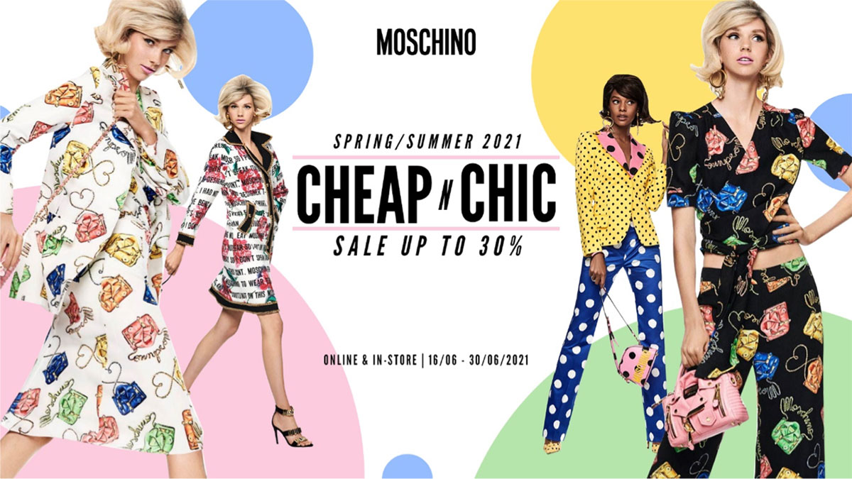Moschino Cheap N Chic: Sắm ngay các sản phẩm Moschino mới nhất với mức ưu đãi "khủng" cho hè 2021