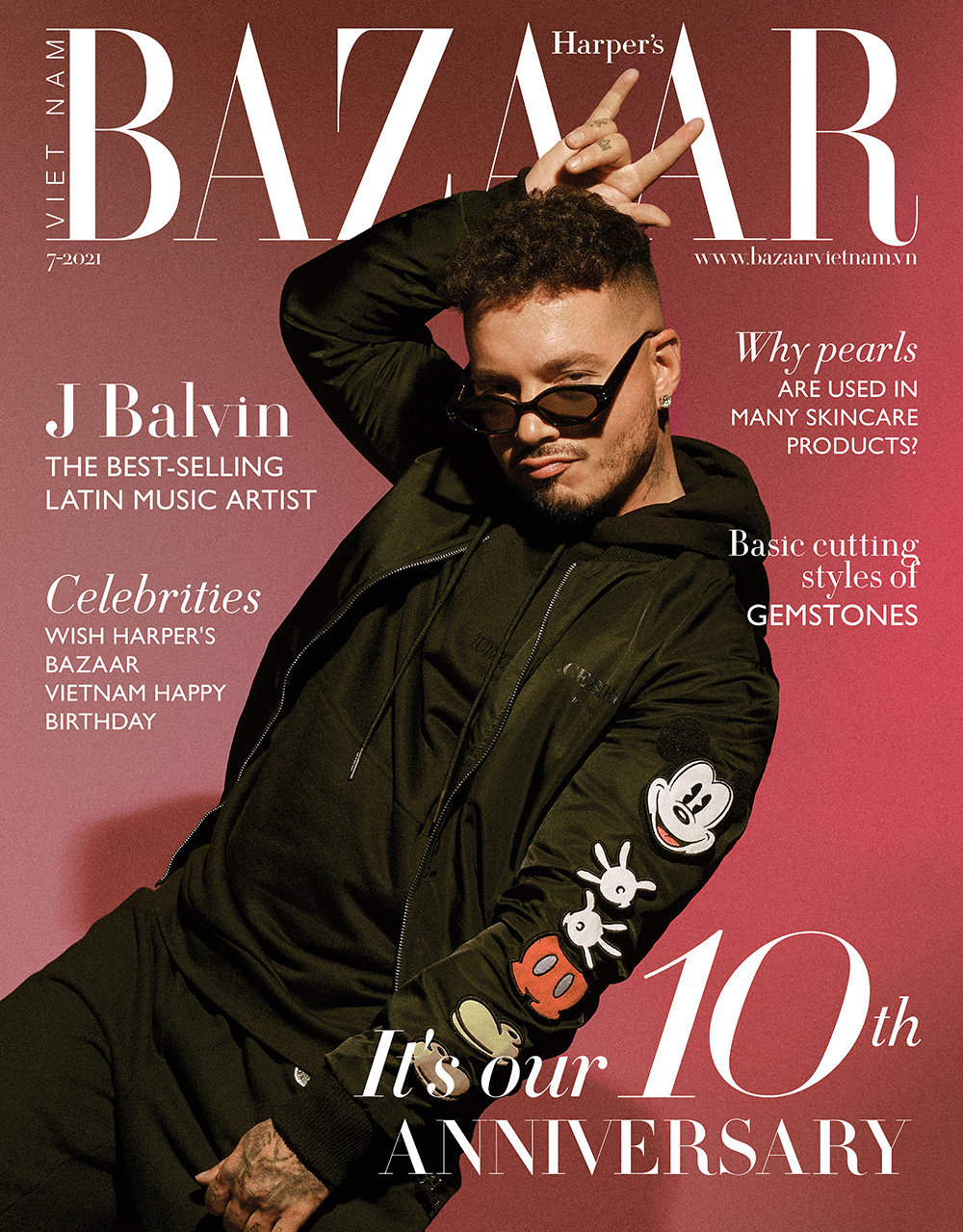 J Balvin trên bìa Harper's Bazaar Việt Nam nhân dịp sinh nhật 10 năm 