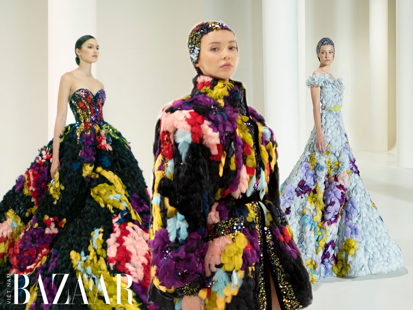 Elie Saab Haute Couture Thu Đông 2021 tràn ngập hoa và hy vọng 1