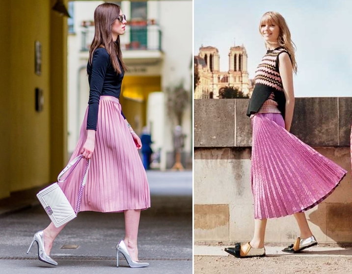 Chân váy màu hồng kết hợp với áo màu gì phù hợp nhất