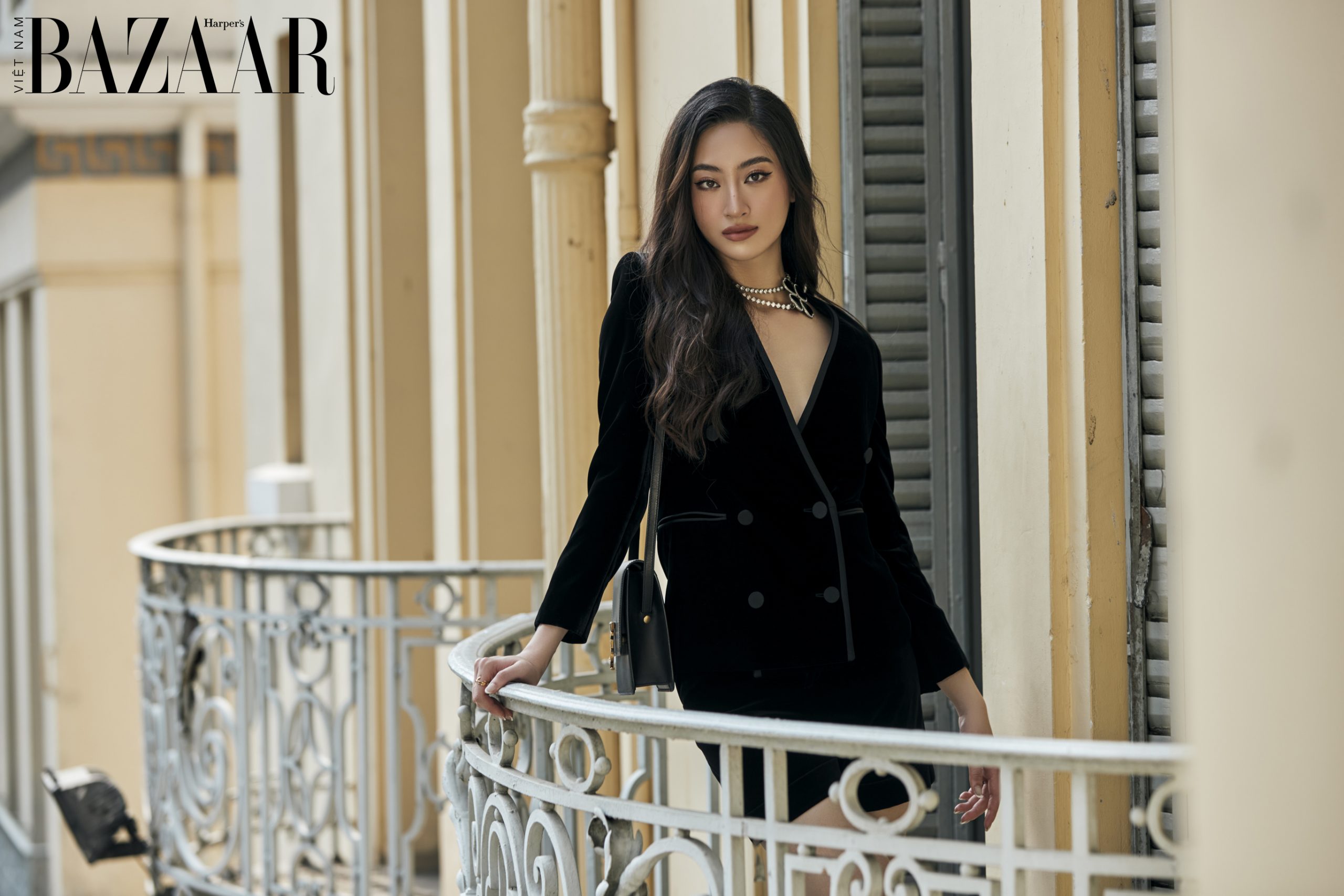 Harper's Bazaar_Hoa hậu Lương Thuỳ Linh Saint Laurent_4