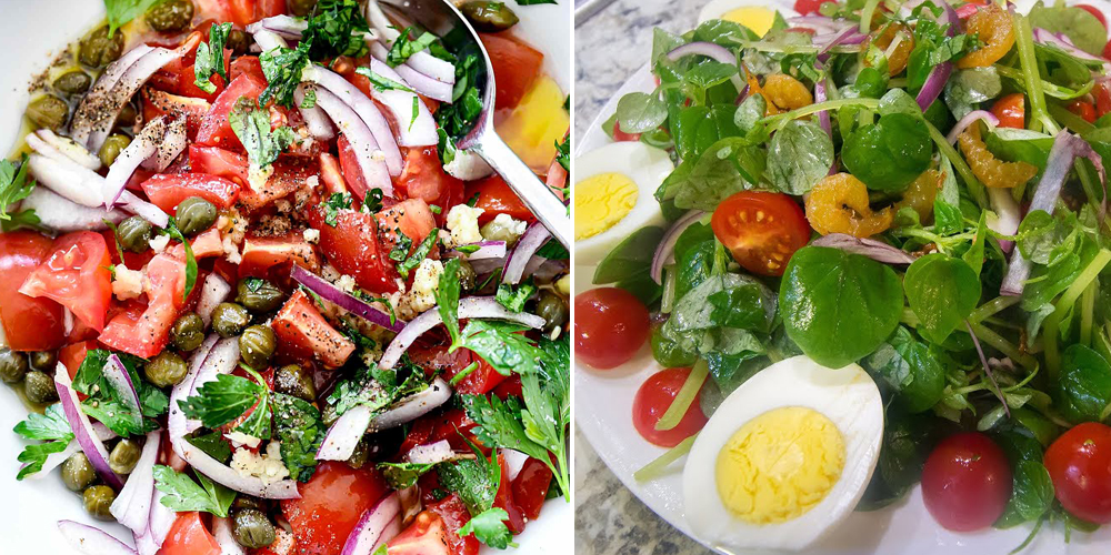 Salad trộn rau xanh càng cua