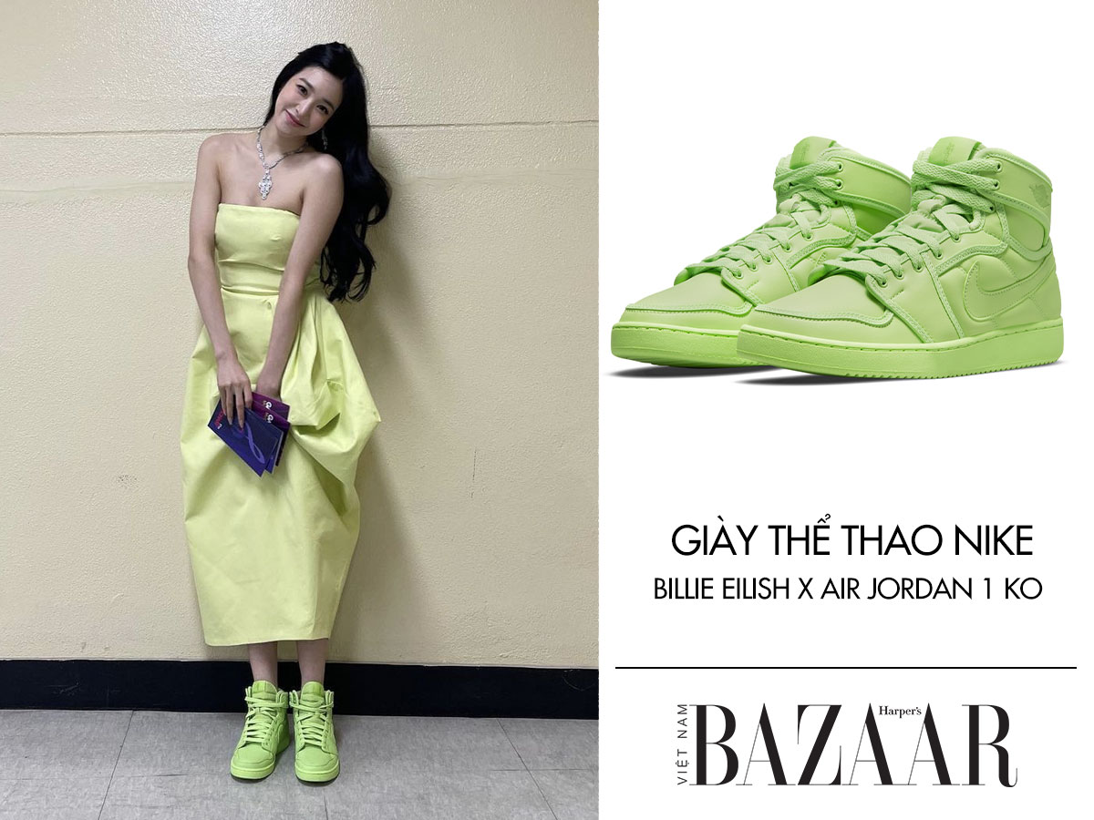 Tiffany Young diện đôi giày thể thao hypebeast Billie Eilish x Air Jordan 1 KO đến lễ trao giải Gaon Chart Music Awards lần thứ 11