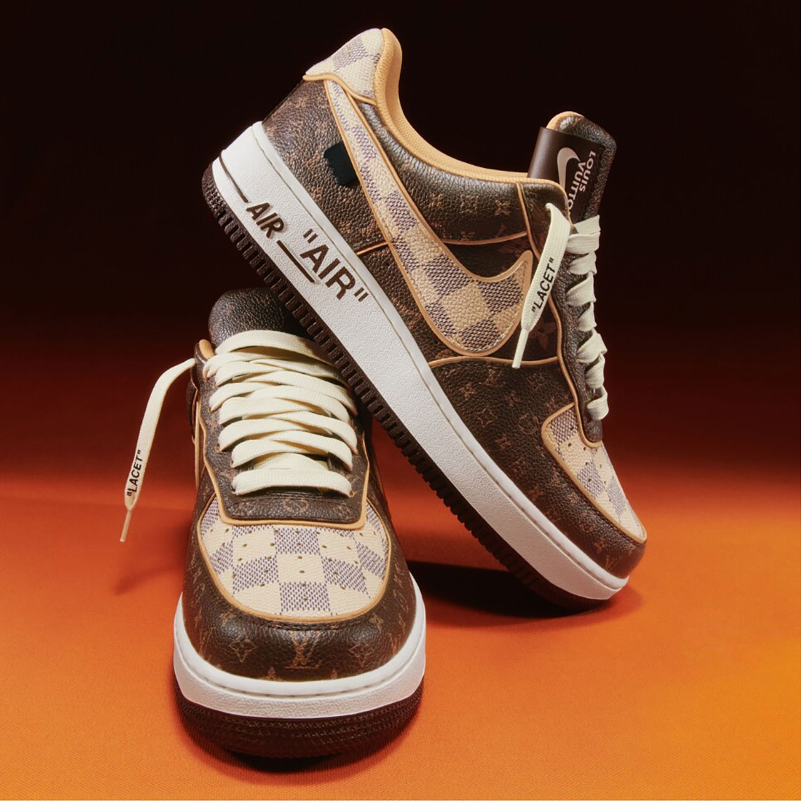 Giày Nike Air Force 1 Low x Louis Vuitton Monogram Brown Like Auth   Khogiaythethao