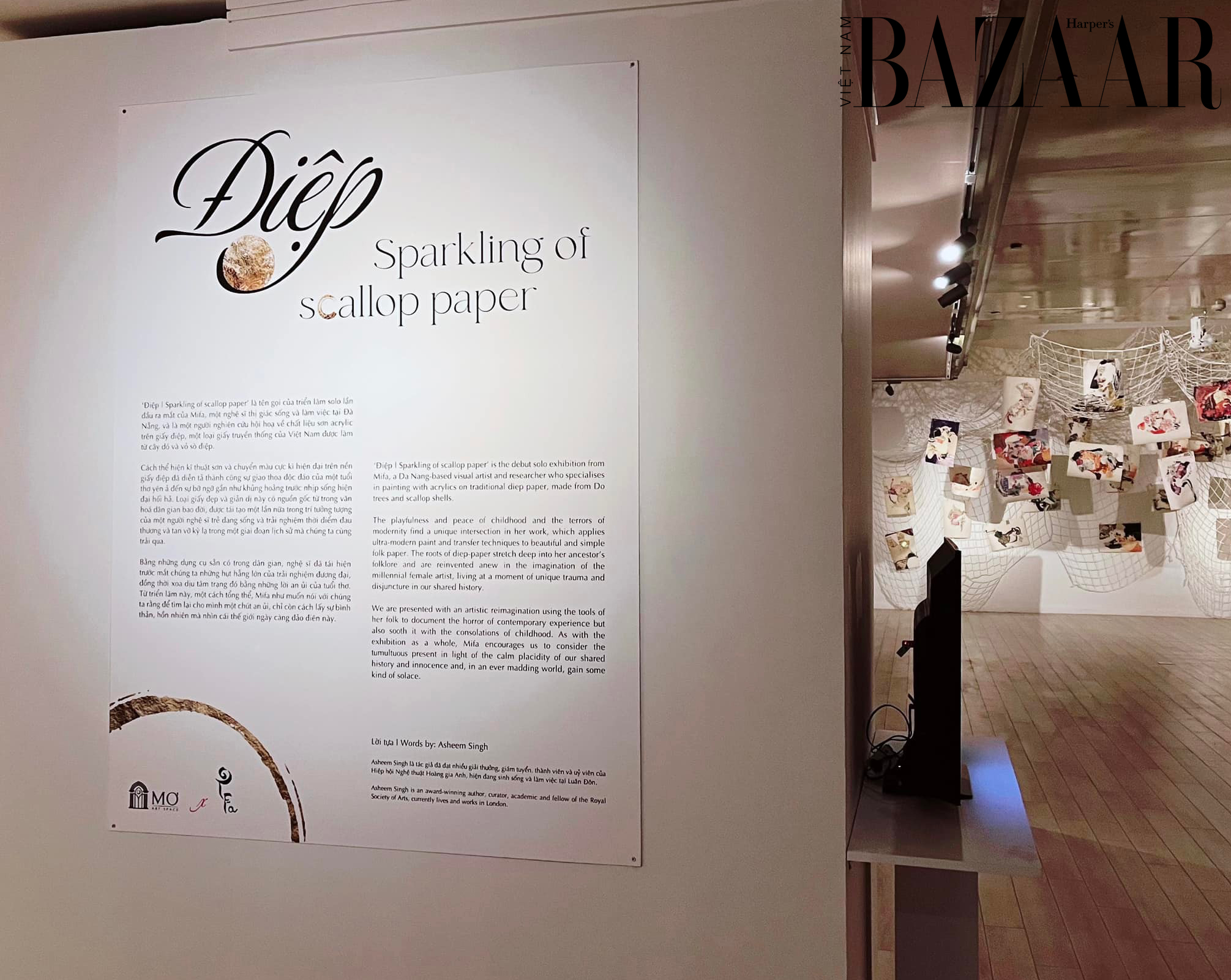 Harper's Bazaar_triển lãm Mifa ĐIỆP Sparkling of scallop paper_06