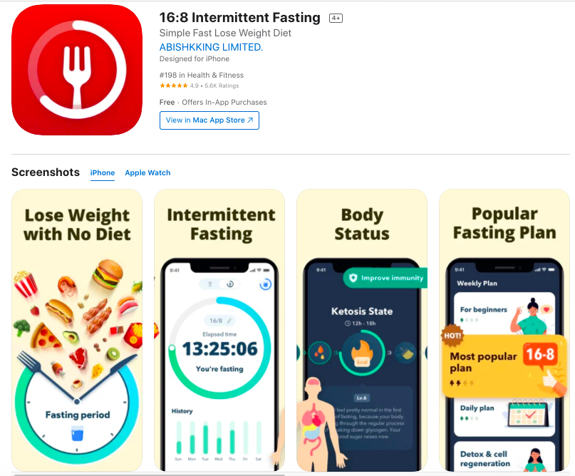 App thực đơn giảm cân tiếng Việt Fasting App