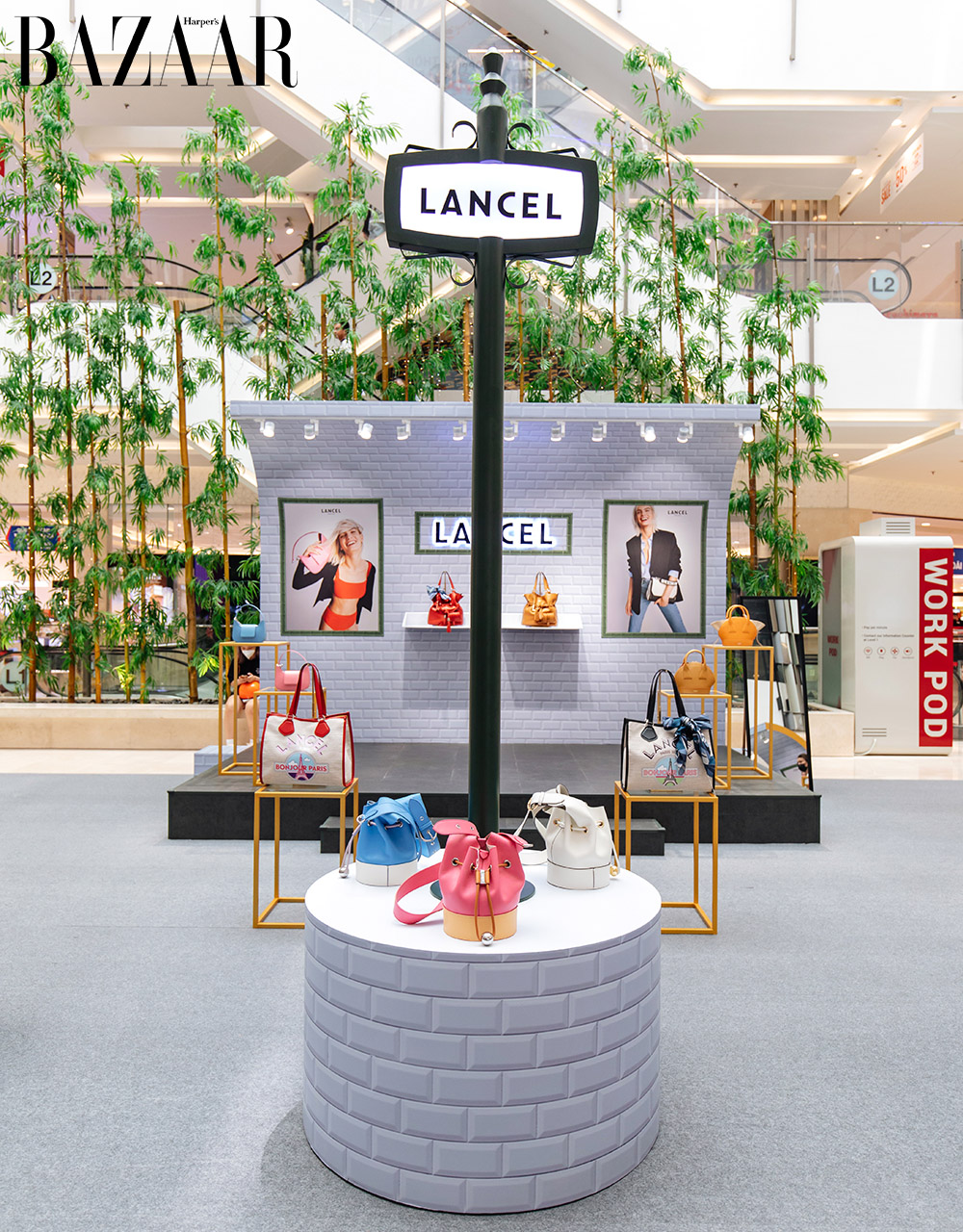 Cửa hàng pop-up Lancel tại Tp.HCM mô phỏng ga tàu metro tại Paris