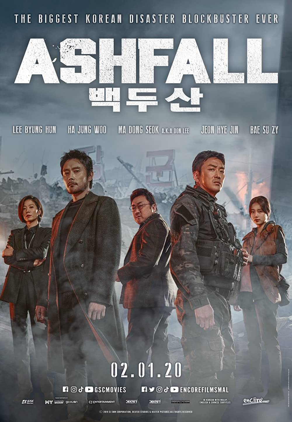 Ha Jung Woo phim: Đại thảm họa núi Baekdu - Ashfall (2019)