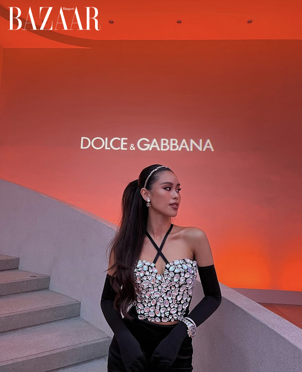 Tiên Nguyễn đụng hàng áo Dolce & Gabbana với Kim Kardashian