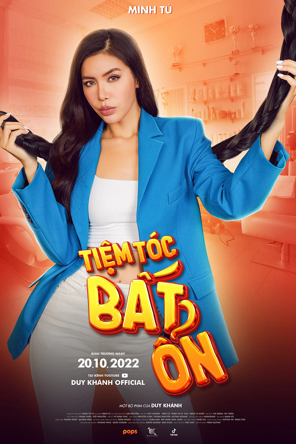 Harpers Bazaar sitcom tiem toc bat on Duy Khanh 04 - Huỳnh Lập hỗ trợ Duy Khánh hết mình trong sitcom mới Tiệm Tóc Bất Ổn