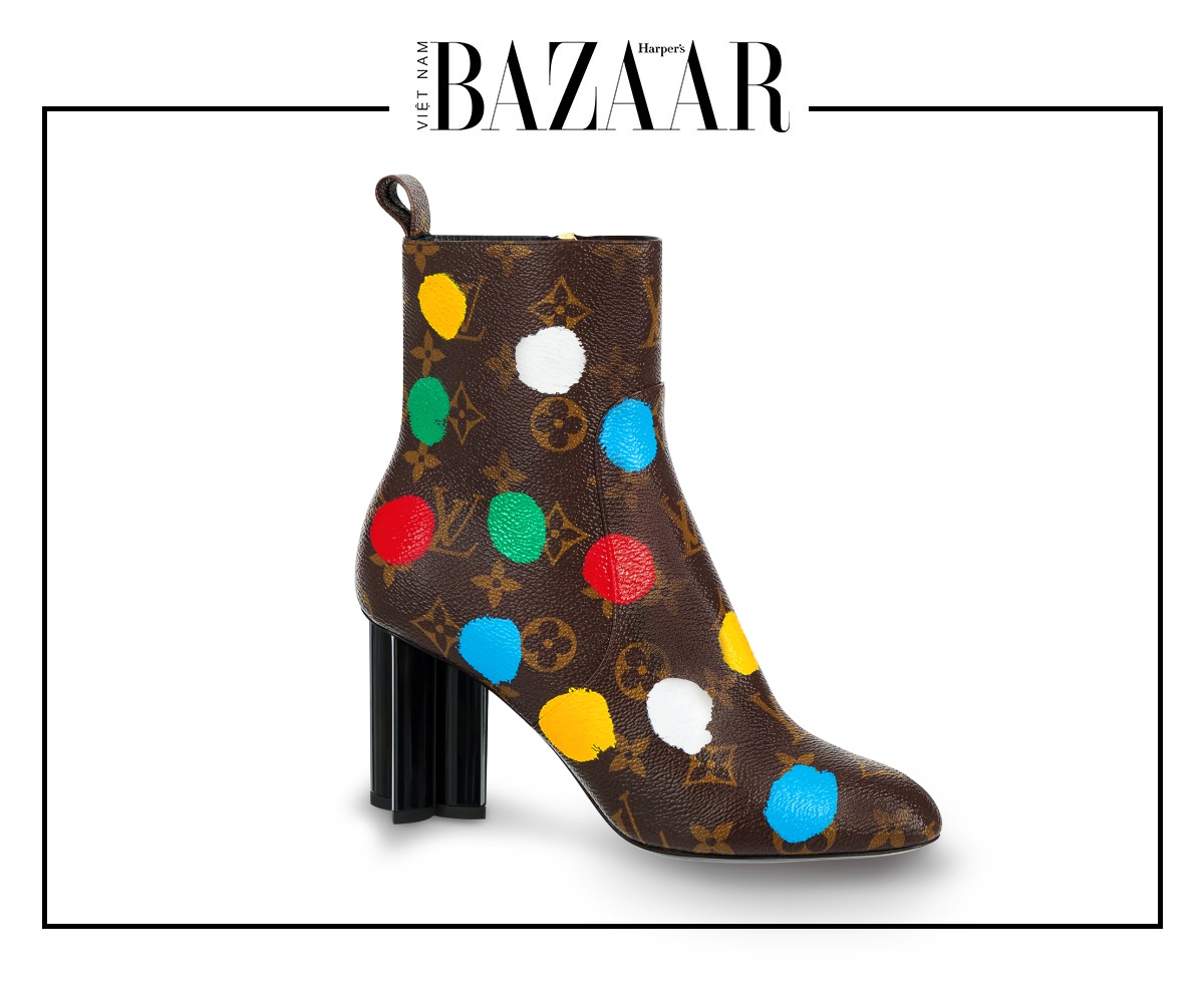Silhouette Ankle Boot, họa tiết Painted Dots 