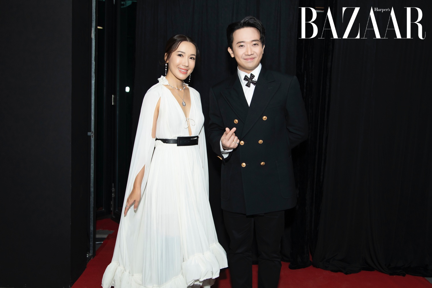 Trấn Thành cùng MC Selena Lee tại Lễ trao giải ATA (Asian TV Awards)