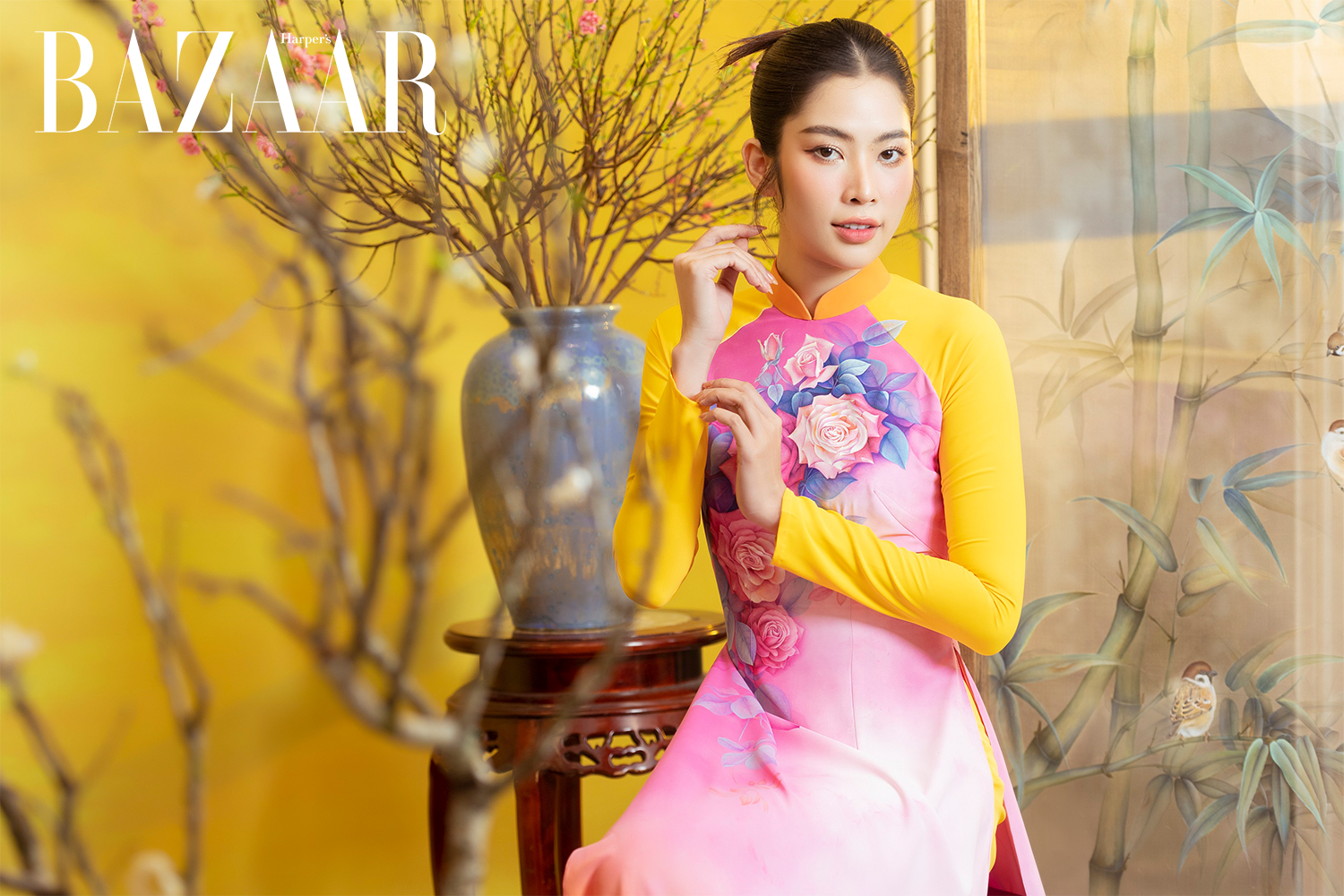 Harper's Bazaar_Nam Em Nam Anh mặc áo dài Trung Đinh_03