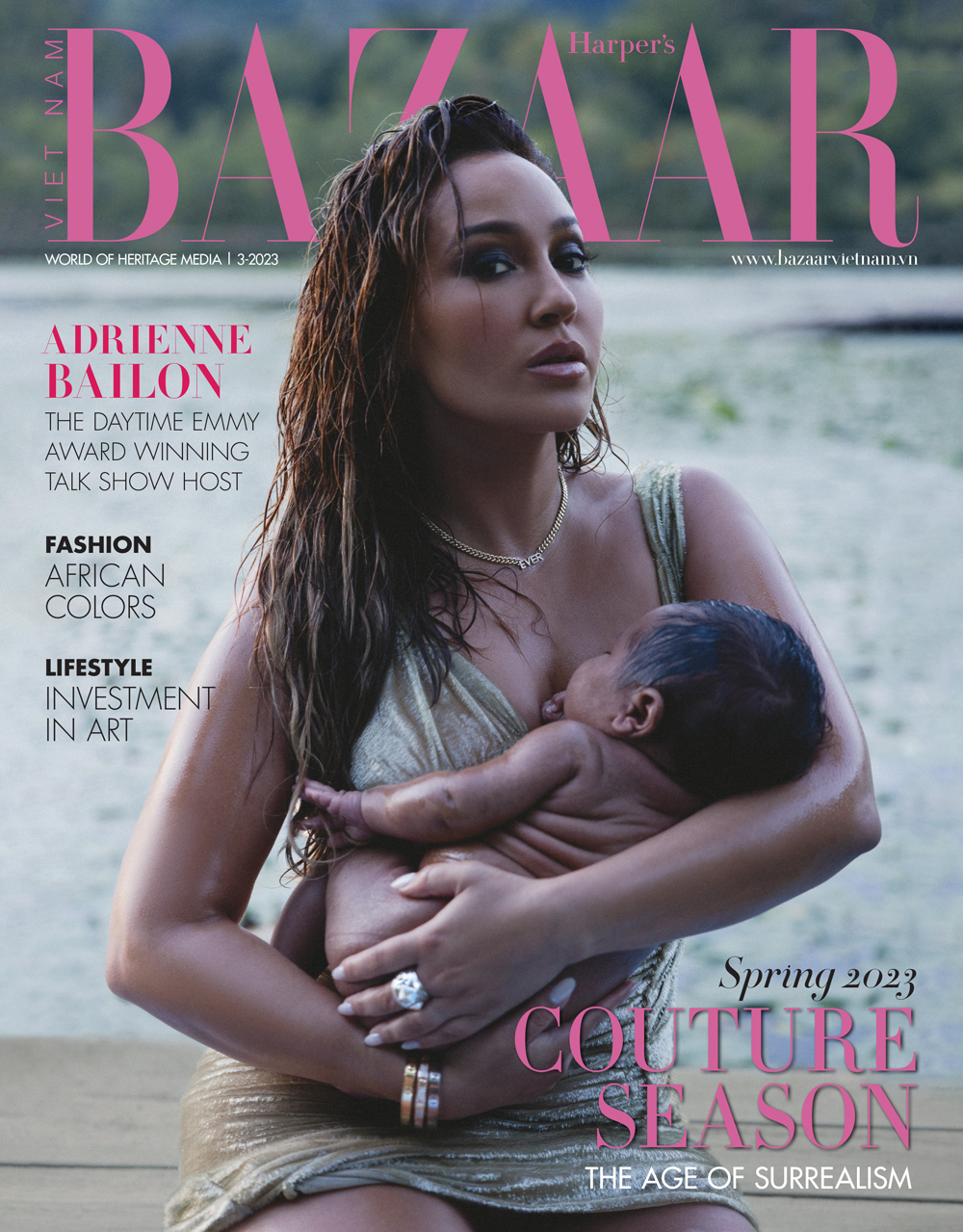 Adrienne Bailon trên trang bìa Harper’s Bazaar Việt Nam 3/23.